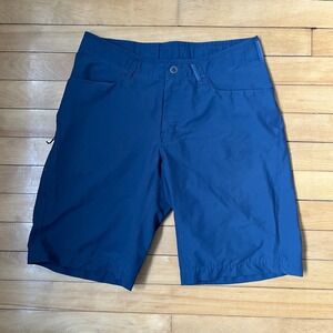 Arcteryx Mens 31 Navy Blue Technical Hiking Shorts Stretch Nylon Gorpcore